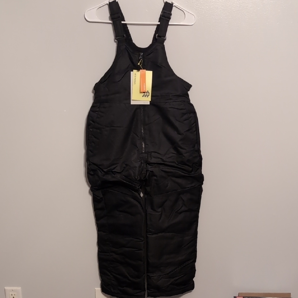 All In Motion Kids Black Snow Bibs Medium Plus
